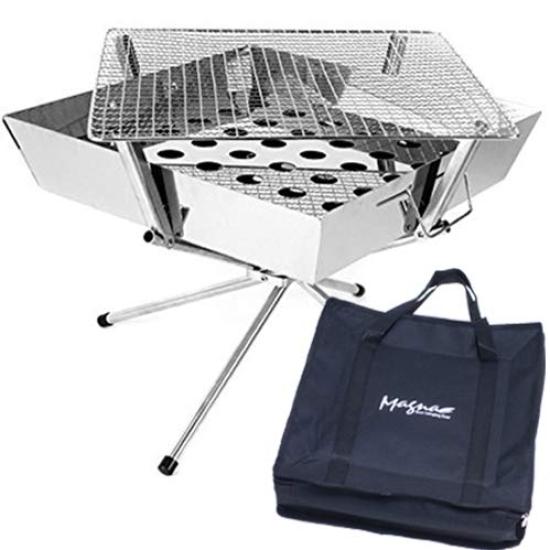 

MAGNA Fire BBQ и Fire Compact и Сделано в Включает Чехол для хранения и Решетку для гриля с FG Подвесками и FG Блоком для горшка Гриль, Плита, Яма, 2-в-1,