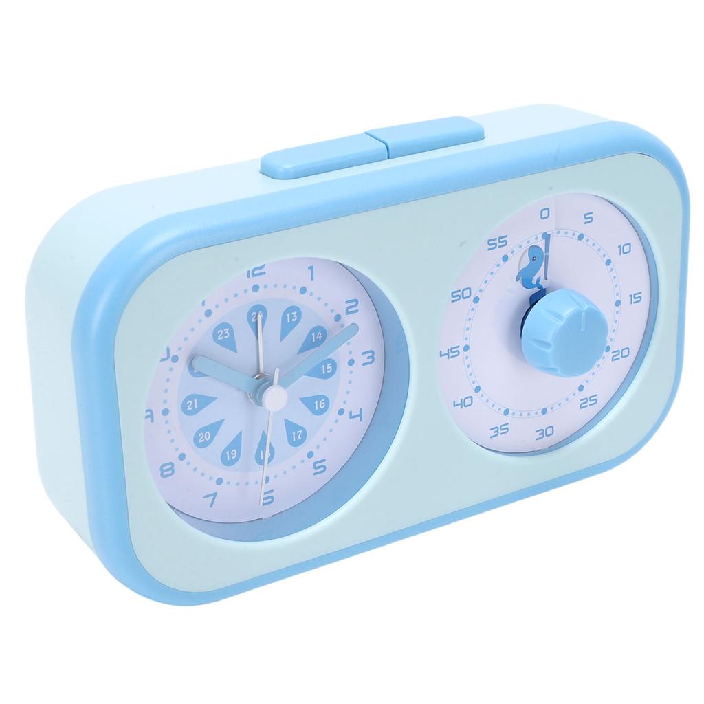3 In 1 Timer Spouting Whale Pattern Visual Timer with Quiet Clock Loud Volume Alarm Clock for Time Management Tool