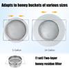 Dual Mesh Stainless Steel Honey Filter For Beekeeping With Adjustable Telescoping Arm Fits 5 Gallon Bucket