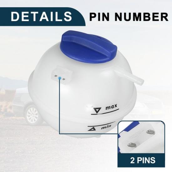 1Set Coolant Expansion Overflow Tank With Cap Sensor For VW Cabrio No.1H0121407A