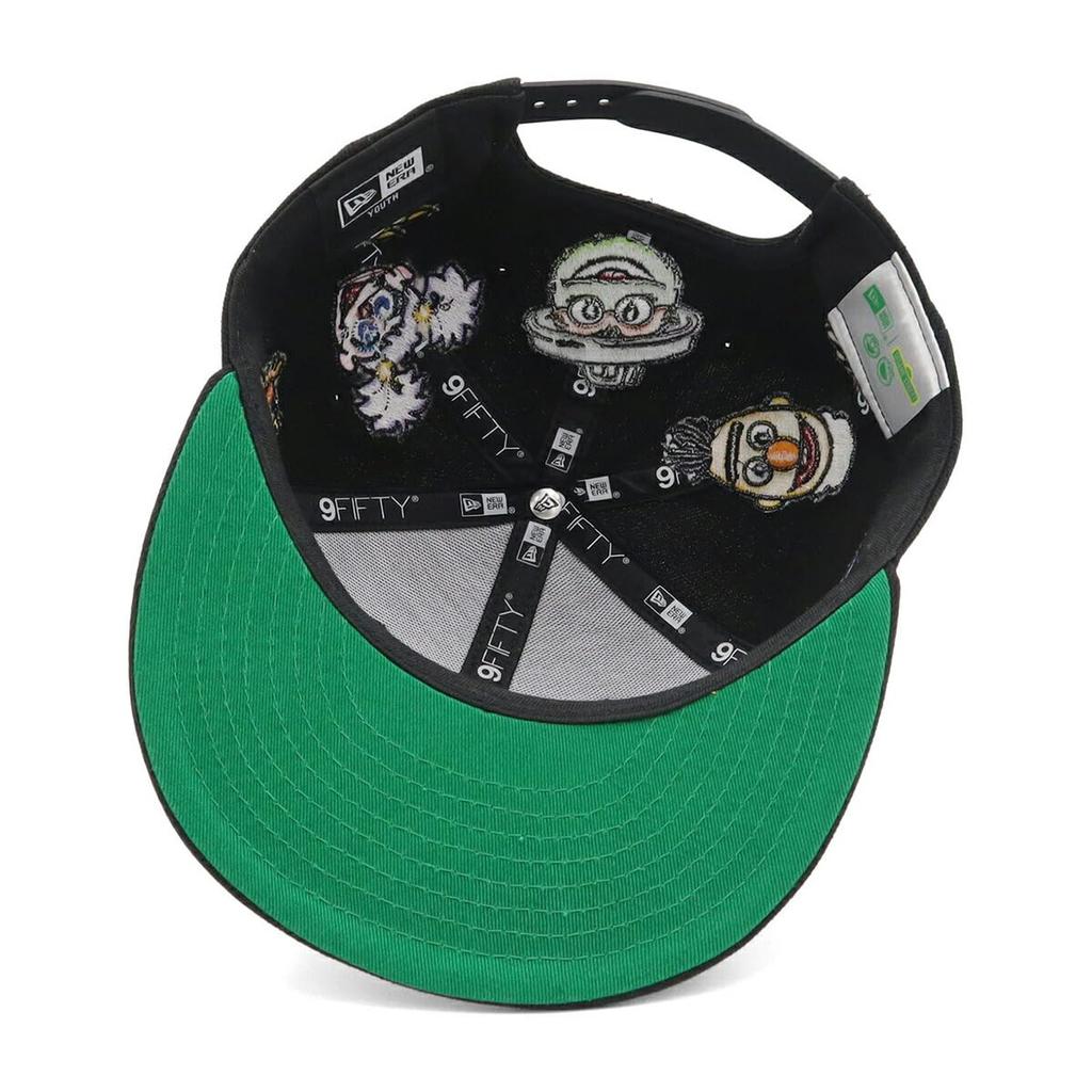 New Era Kids' Sesame Street Collaboration Cap, Black, Youth 950 Sesame Allover Black, Sizes 52-56cm