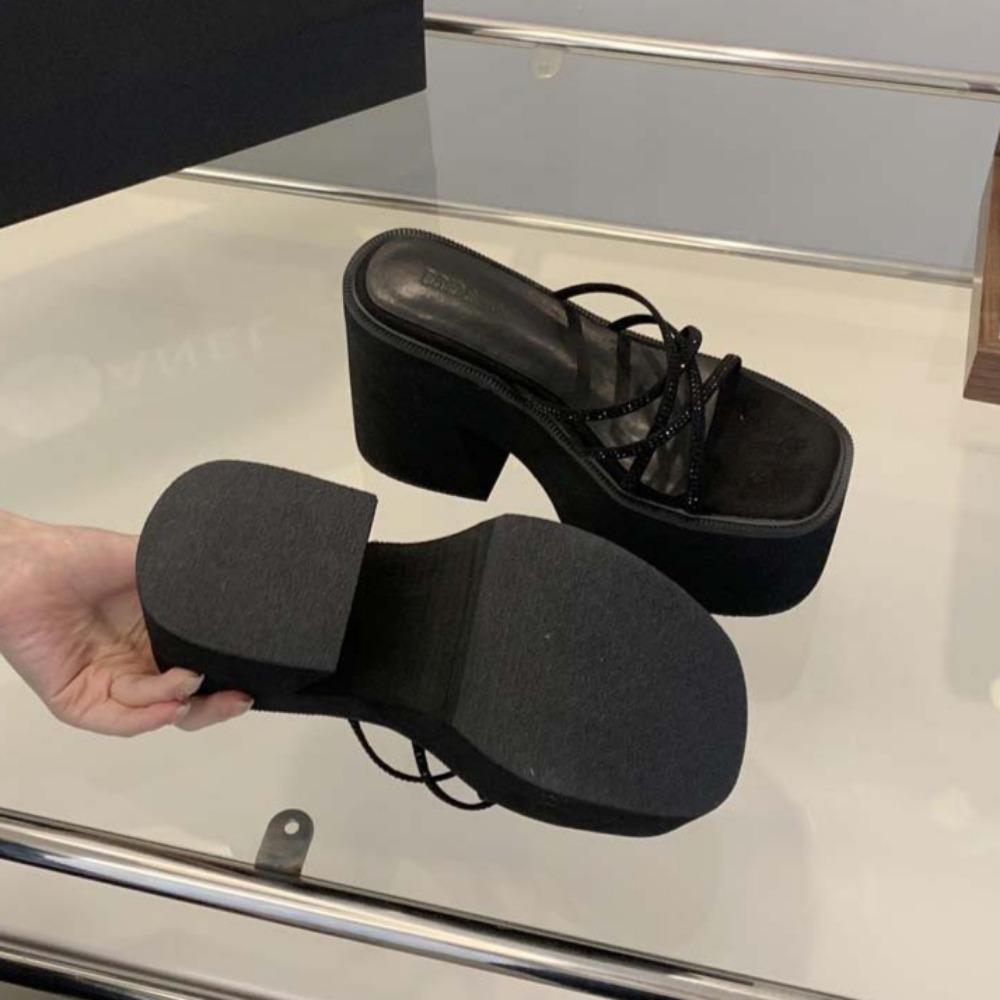 Ciabatte da Donna Zeppe Ciabatte Donna Esterno 11cm Tacchi Super Alti Scarpe Aumento Altezza Sandali di Lusso da Donna Designer Donne