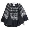 Sacai 19-04739 Fair Isle Embroidery Side Zip Shirt Blouson/ Jacket 2 blackUsed