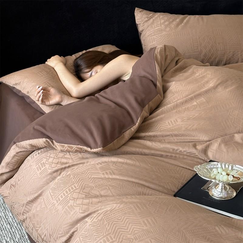 100% Cotton 60S Brushed Duvet Set Modern Nordic Style Ins Bedroom Bedding