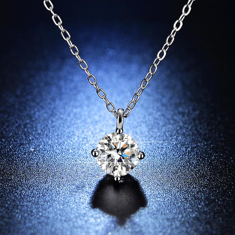 S925 Sterling Silver Premium Pendant Necklace Moissanite Stone 925 Silver Fashionable Jewelry Weddings Parties