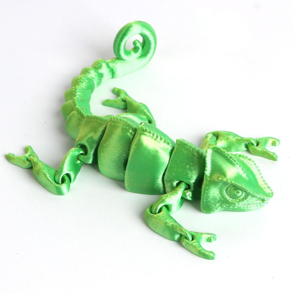 Stampa 3D Lucertola Camaleonte Giocattolo Animale di Simulazione Lucertola Colore Degradato Articolazioni Mobili Giocattoli Regalo per Bambini Decorazione per la Casa