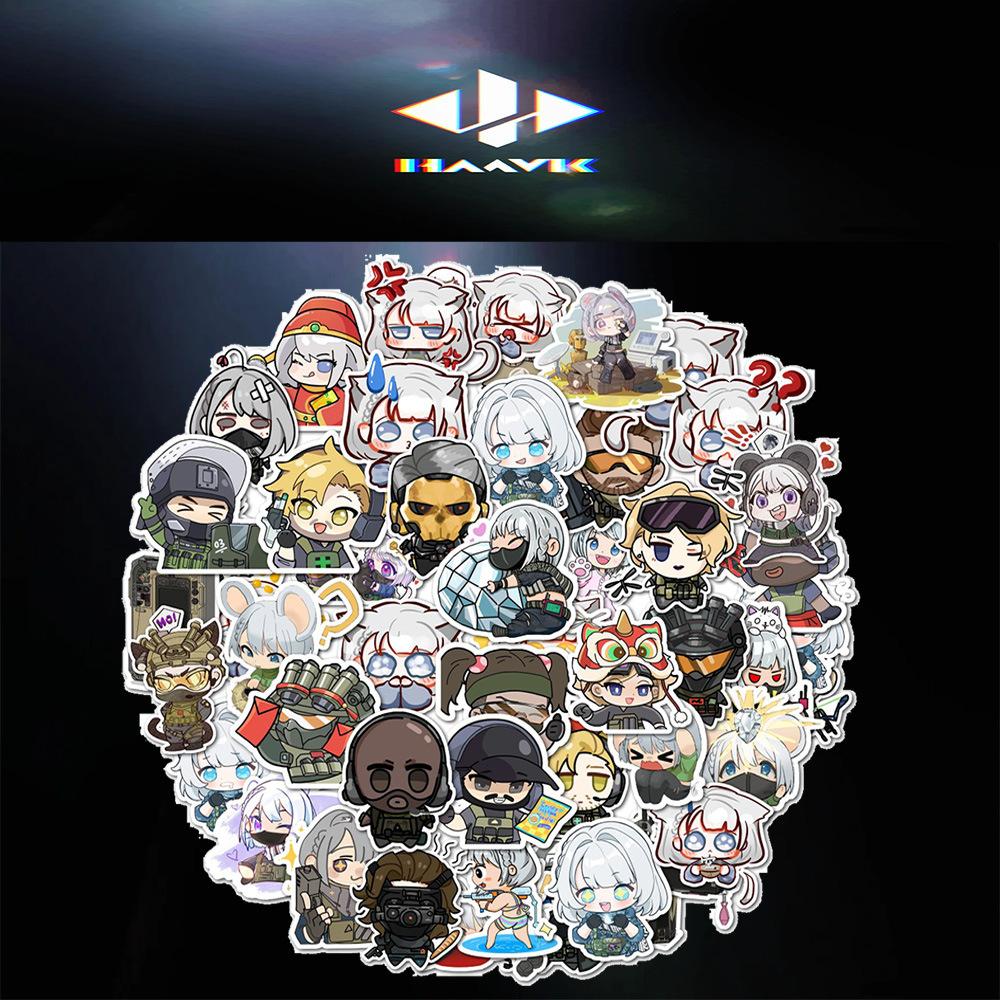 

50pcs Delta Action Game Stickers Water Cup Flat Helmet Stickers Decorative Waterproof DIY Stickers 50pcs