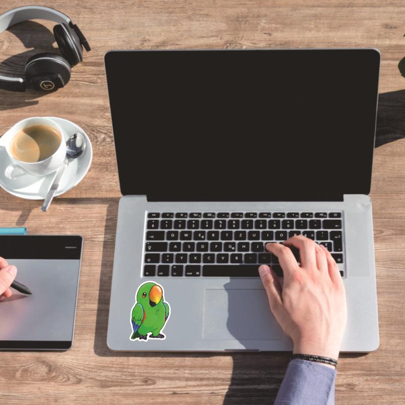 10 30 50Pcs Warm Parrot Stickers Waterproof Skateboard Motorcycle Guitar Luggage Laptop Bicycle Sticker Kids Toys