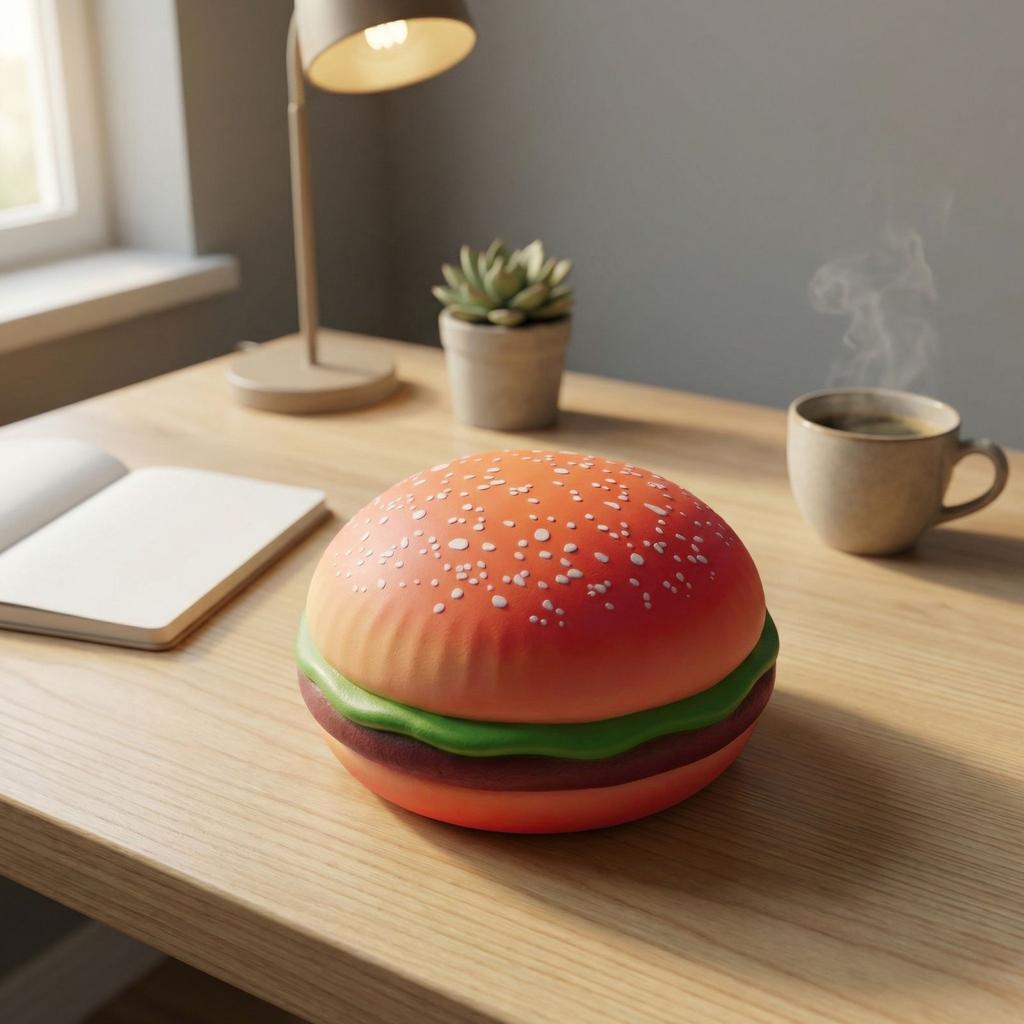 Squishy Simulation Hamburger Stress Ball Autism Sensory Toy Stress & Anxiety Relief Toys Pinch Decompression Toy For Adult
