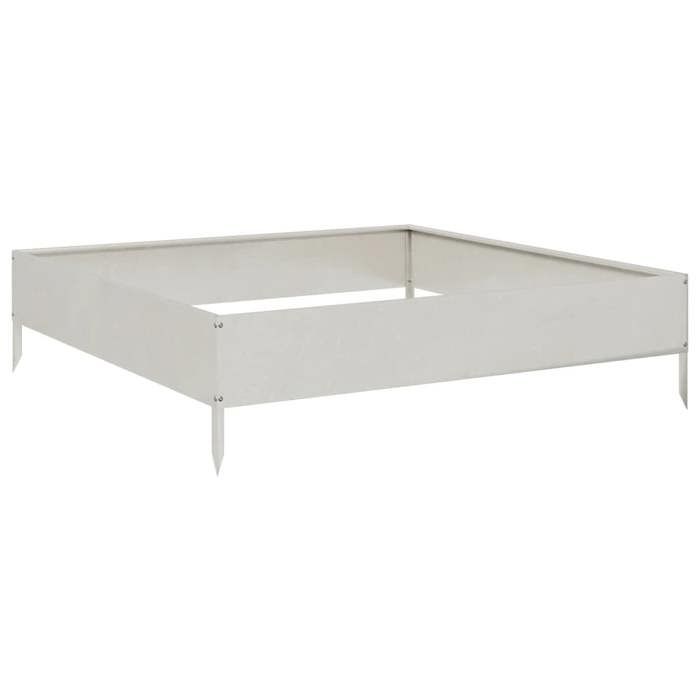 VidaXL Lit surélevé de jardin 100x100x26 cm acier inoxydable 851021