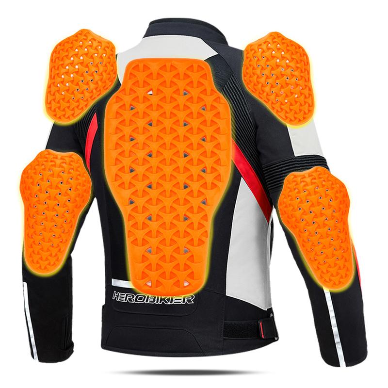 CE Certification Motorcycle Jacket Insert Protective Gear Moto Clothing Built-in Protector Knee Pads Elbow Chest Back Protection