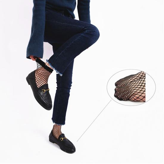 1 Pair Net Socks Hollow Non-slip Elastic Women Ankle Fishnet Socks for Dancing