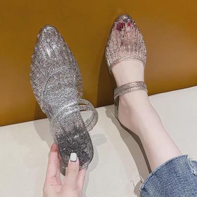 Women's Summer Crystal Wedge Sandals: Versatile, Breathable, Non-Slip, Trendy Hollow Design