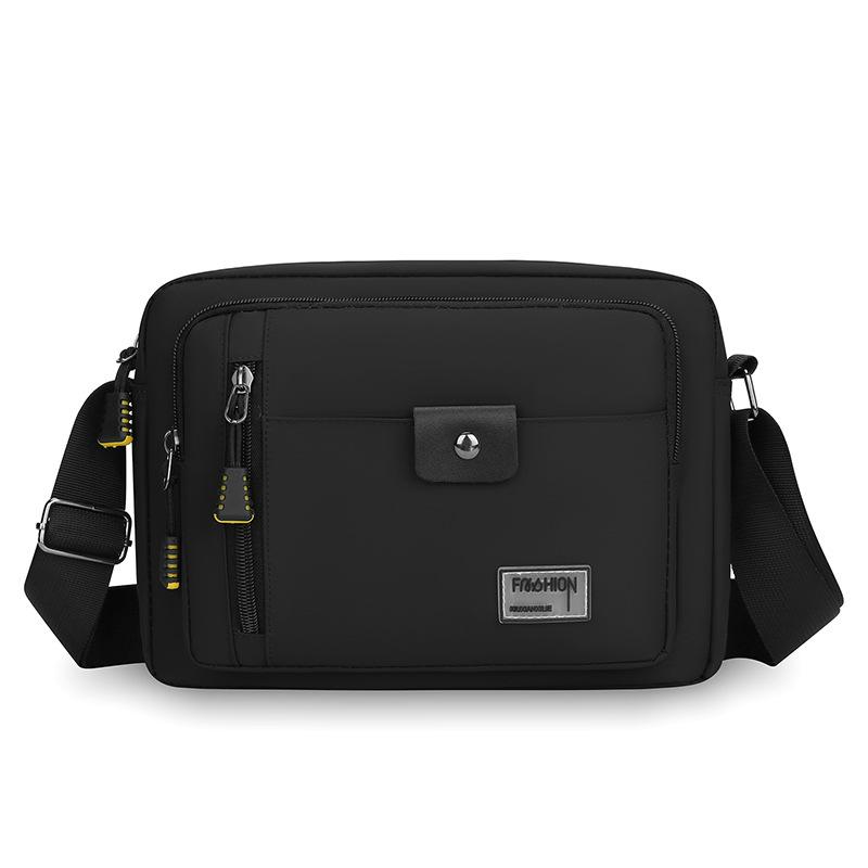 Crossbody Bag Men's Multi-Layer Zipper Coin Purse Outdoor Commuter Business Travel Shoulder Bag