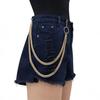 Trendige doppelreihige Metall-Denim-Hosenkette - Modisch und vielseitig