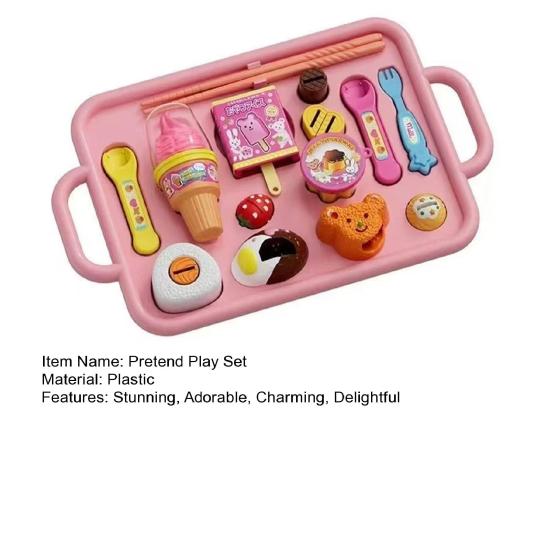 Conjunto de Pudim de Morango Lanche Simulado Pudim Hora do Chá da Princesa Brinquedos Acessórios de Cozinha de Faz de Conta Casa de Brinquedo Conjunto de Brincadeiras Iniciais