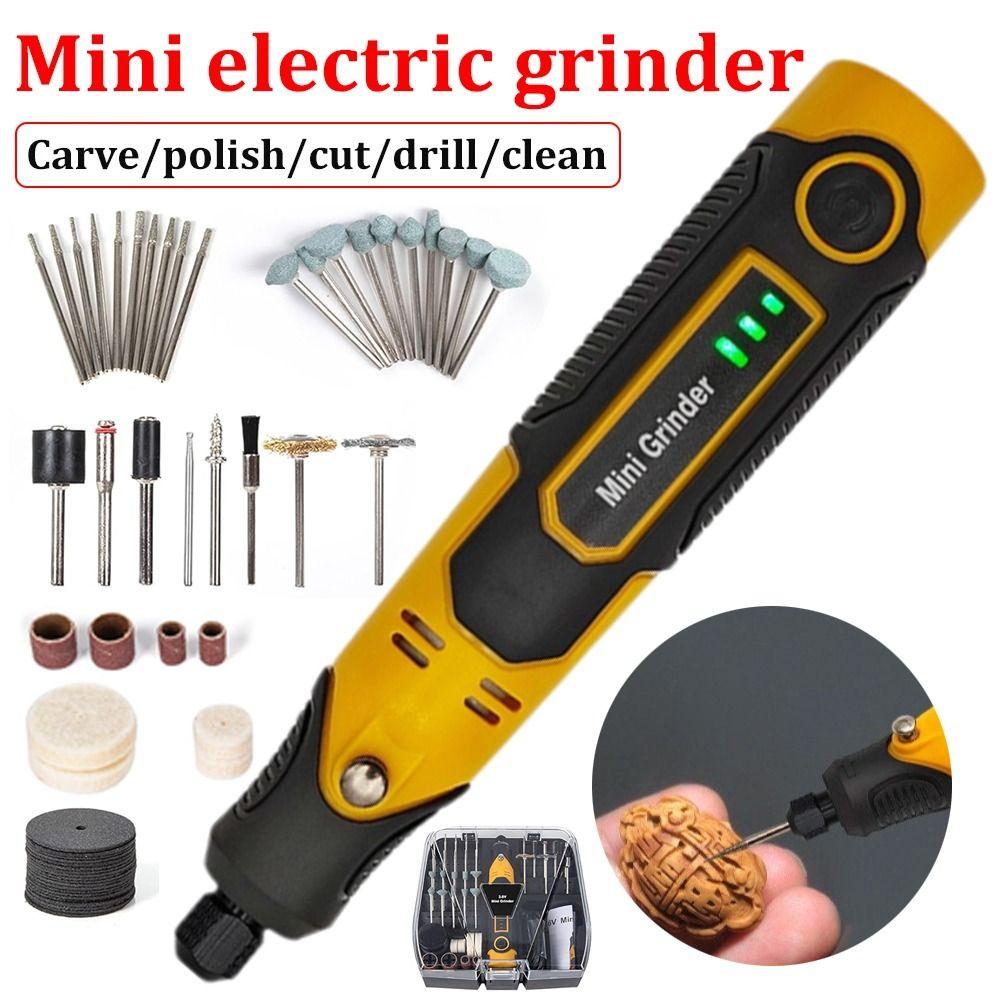 3 Speeds Adjustable Mini Grinder 3.6V Polisher Professional Power Rotary Tool Kit  Carving