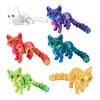 Yousheng 2Pcs 3D Printed Cat Figurine Movable Joints Cat Figure Articulated Animal Model Fidget Toy Home Office Bookshelf Desktop Decoration Ornament