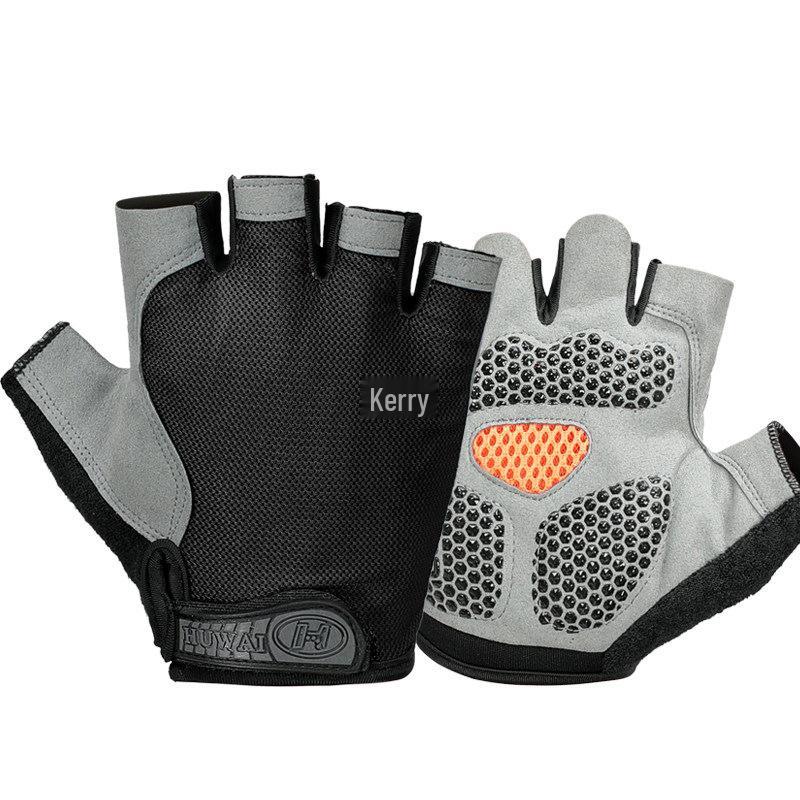 Unisex Anti-slip Half-Finger Sports Gloves for Fitness, Cycling, Mountaineering, and Pull-ups