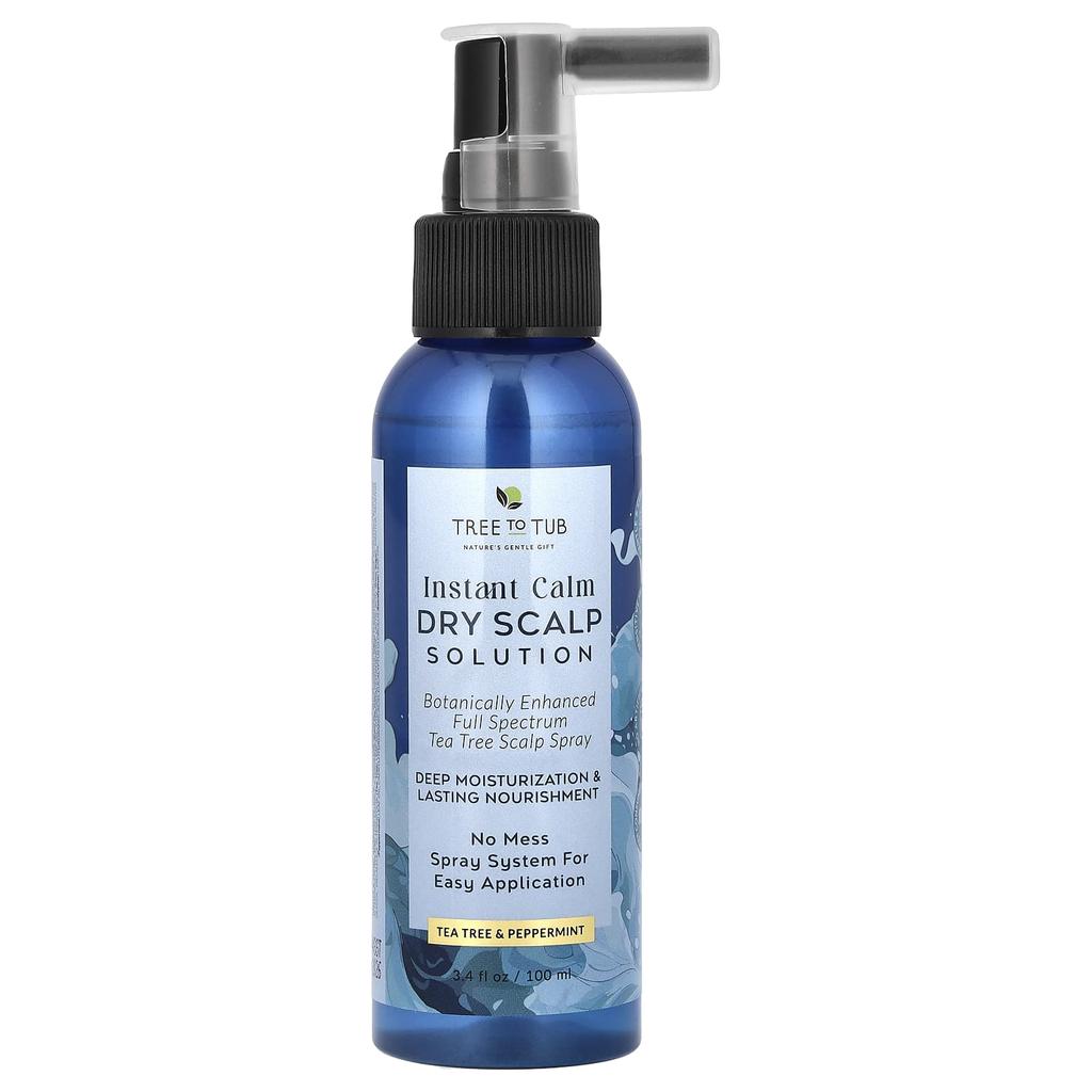 Instant Calm Dry Scalp Solution, Tea Tree & Peppermint, 100Ml (3.4Fl Oz)