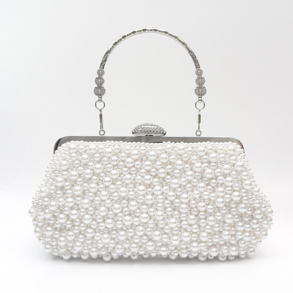 Evening Clutch Pearl Purse for Women, Party Clutches Bag Wedding Formal Handbags