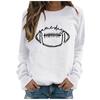 Unisex Fashion Printed Neck Long Sleeve Sweatshirt for Casual Wear