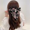 Big Bow Sweet Fabric Floral Hair Clip Korean Version of The Back of The Head Duckbill Clip Hair Accessories For Women