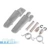 Uxcell Motorcycle Front Silver Compatible with Set of 2 and Pedals, Footsteps, Metal, Non-Slip, Tone, Honda, (Left Right)
