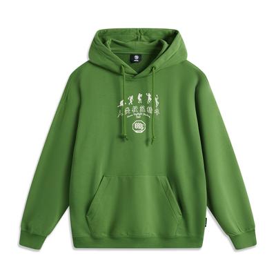Li Ning Σειρά Anti-Five Casual Άνετο Ευέλικτο Φούτερ με Κουκούλα Ανδρικό φούτερ Πράσινο AWDUA21-2