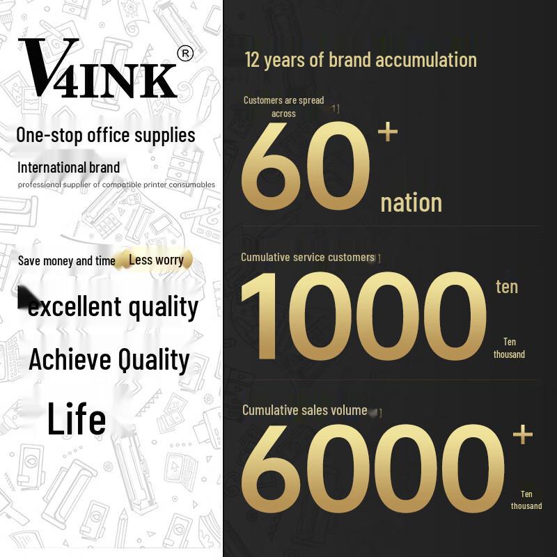V4INK 803 Wiederbefüllbare Farb-Tintenpatrone für HP Drucker