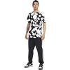 Nike T-Shirts Men's Black White Crew Neck Moderate Straight Fit DM6433-100