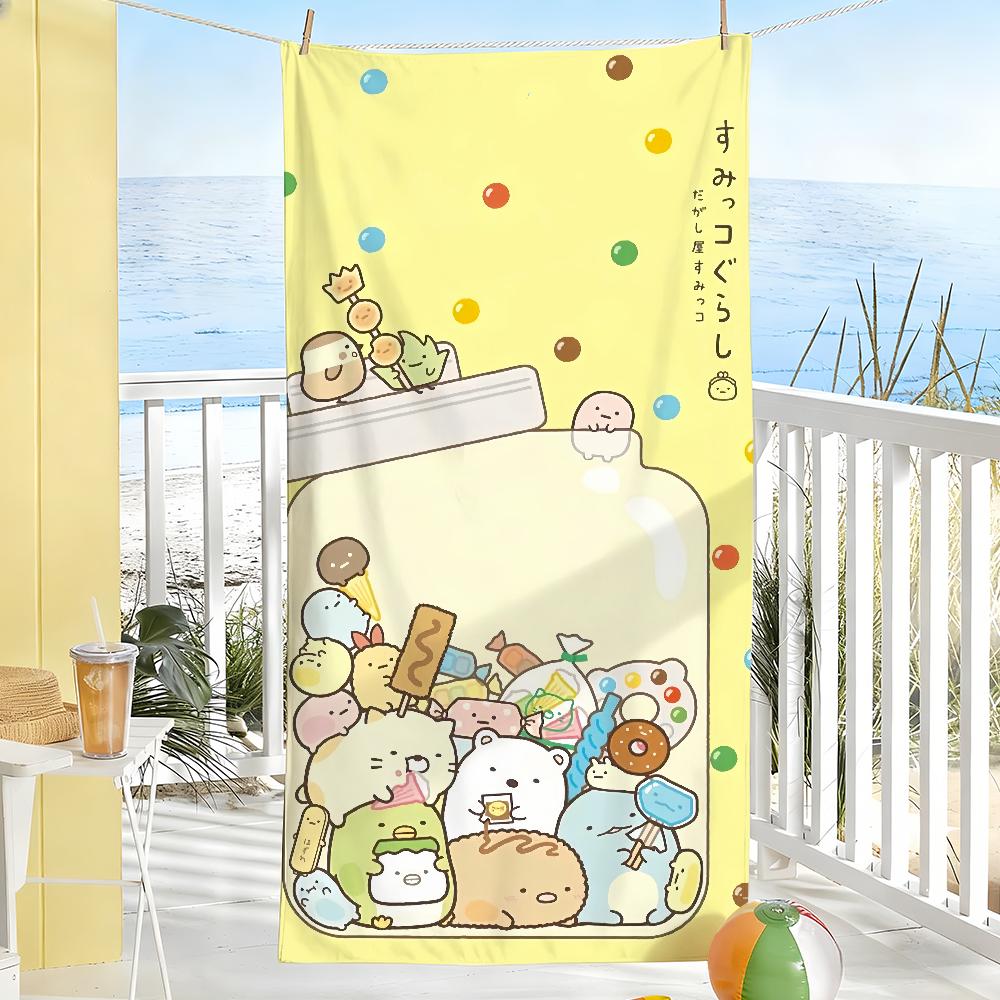 

Cartoon S-Sumikko G-Gurashi Cute Towel Soft Pool Gift For Travel Gym Shower Camping Quick Dry Sports Large Beach Towels W40*H60(CM)