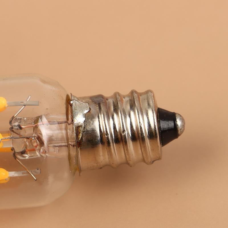 1 szt. Żarówka LED Vintage T20 1W 2W Ciepła Biała 2200K E12 E14 110V 220V Ściemnialna Żarówka Szklana Żarówka Rurkowa do Lodówki