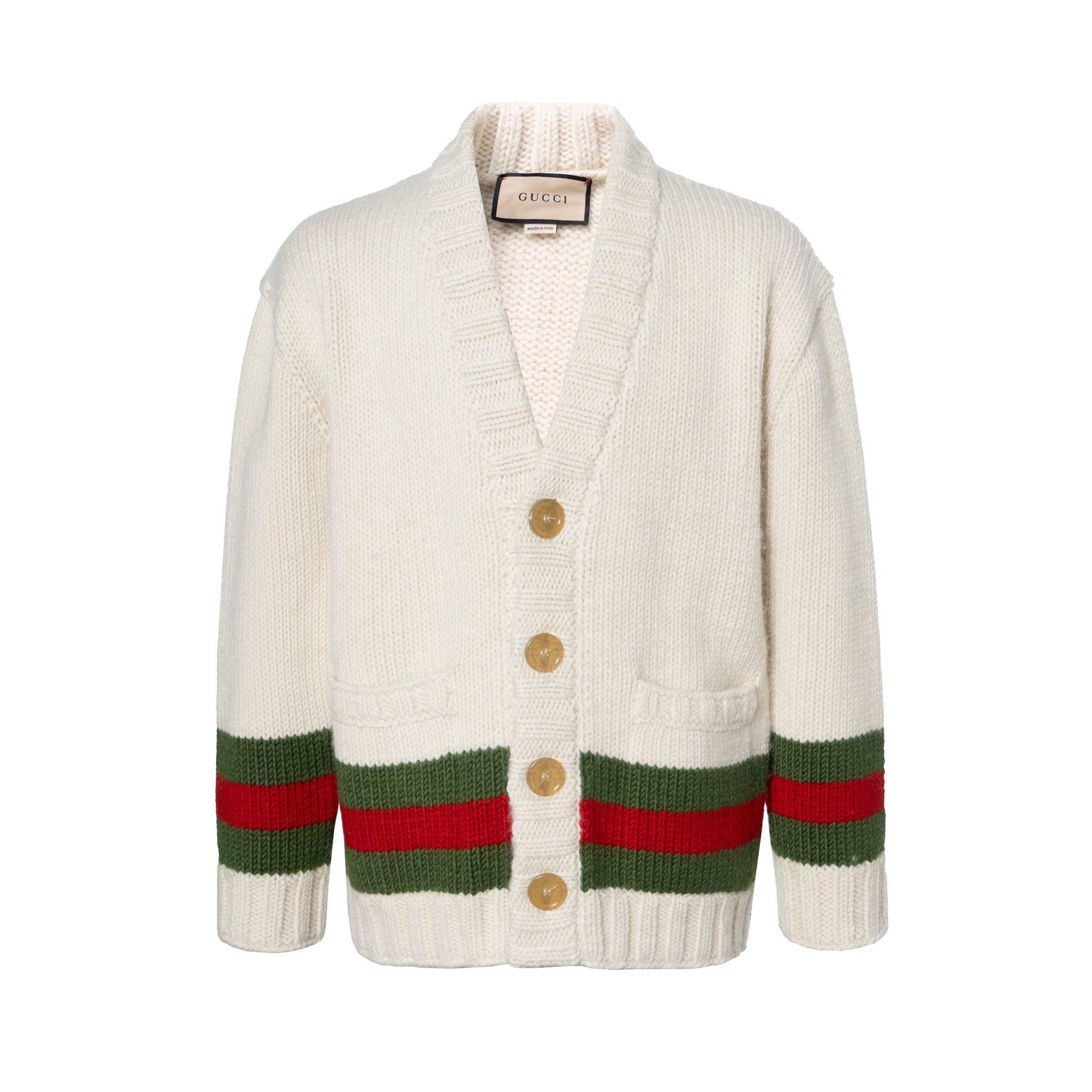 GUCCI Adīta Cardigan ar detalizētu rakstu
