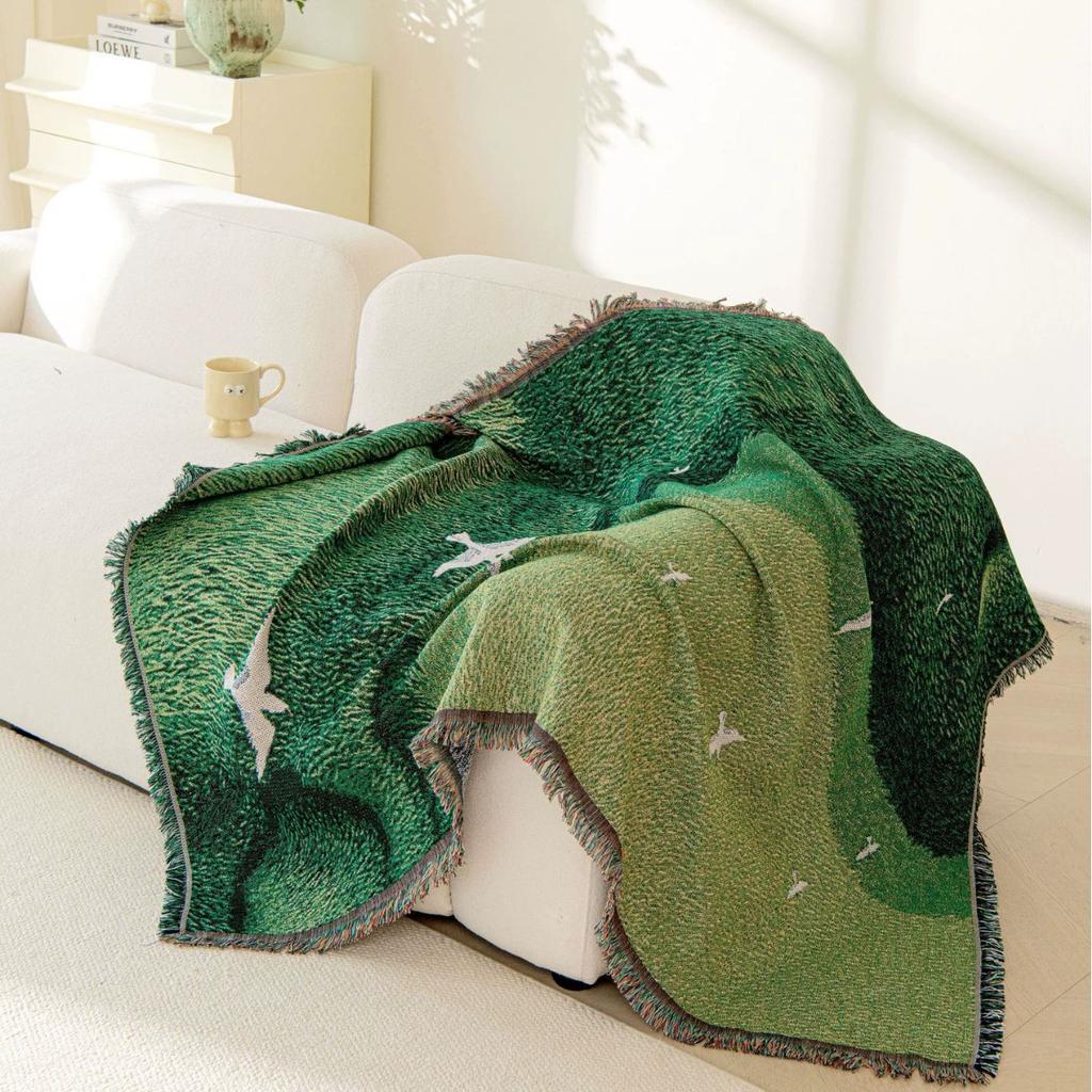 Scenic Landscape Throw Blanket Sofa Cover Home Decoration Tapestry Outdoor Camping Blanket Nap Bed Cover Picnic Tablecloth