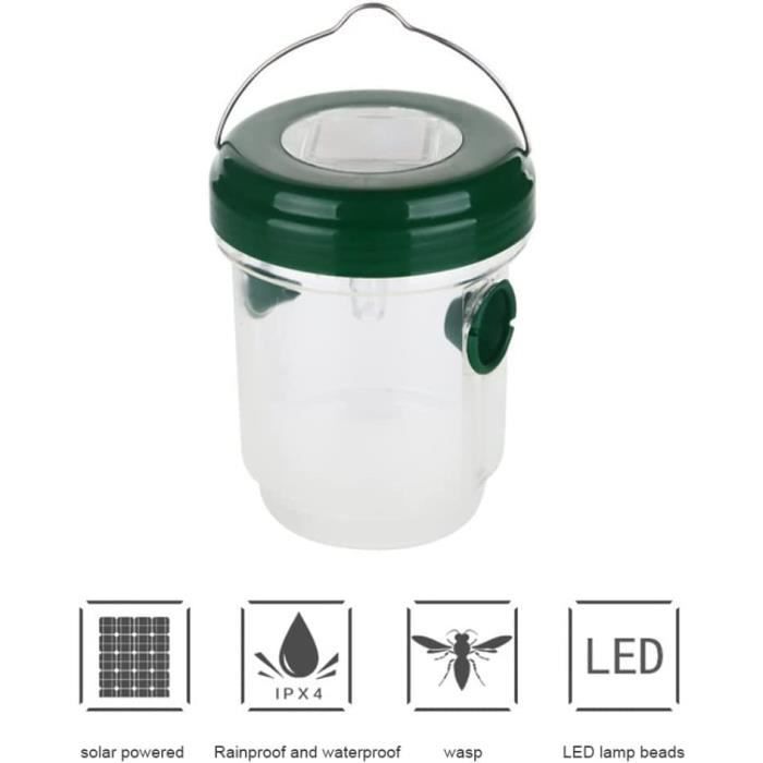 Set mit 2 wasserdichten Solar-Wespenfallen für den Außenbereich, sichere, ungiftige Bienenfallen, Hornissenfallen ré[303]