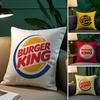 Funny B-Burger King Pillow Case Plush Fabric Soft Pillowcase Double Sided Print Sofa Cushion Cover Throw