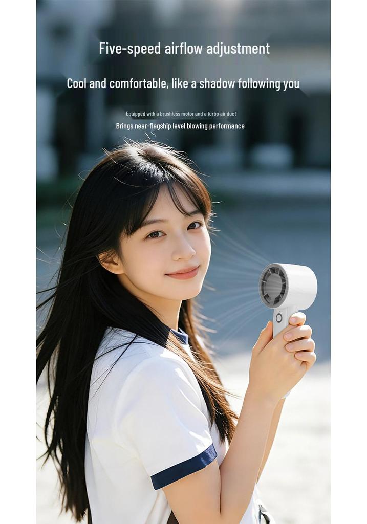Rechargeable 3-in-1 Mini Handheld Fan: High Wind Power, Multi-Speed, Portable, Outdoor Use.