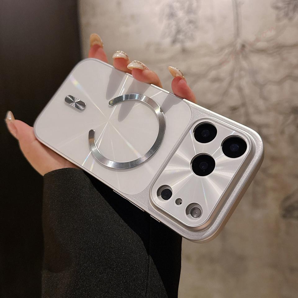 Big Windows Magnetic Phone Case For iPhone 17 13 14 15 16 Pro Max Air Magsafe Official CD Laser Shockproof Protector Cover