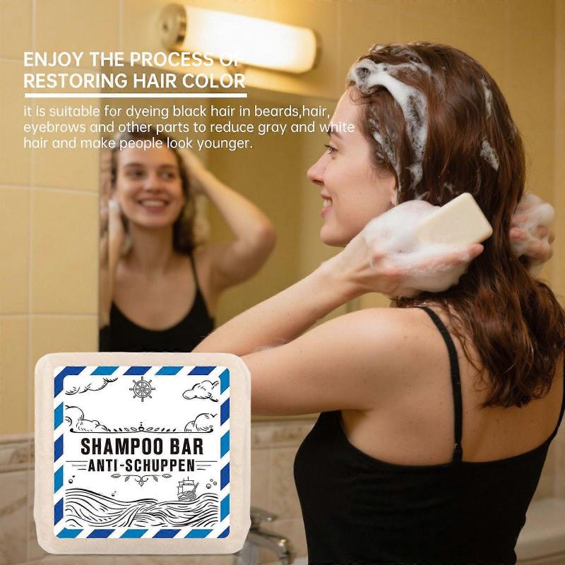 3X Solid Anti Dandruff Shampoo - Solid Shampoo Men & Women - 3-in-1 Shower Soap Men for Hair, Face, Body