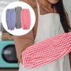 TENDYCOCO Work Sleeve Covers, Stain-Resistant Lattice Dungaree Arm Covers for Washing, Kitchen, Housework, Cooking, Cleaning, and the Office