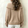 Women's Casual Ruffle Long Sleeve Pullover Sweater Top, Loose Fit for Everyday Wear