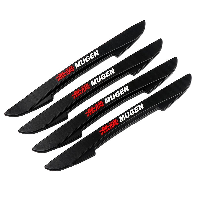 4Pcs 3D Car Door Anti-collision Bumper Strip Guards Side Protector Sticker For Honda Civic 10th 11th Gen Hrv Jazz City Accord