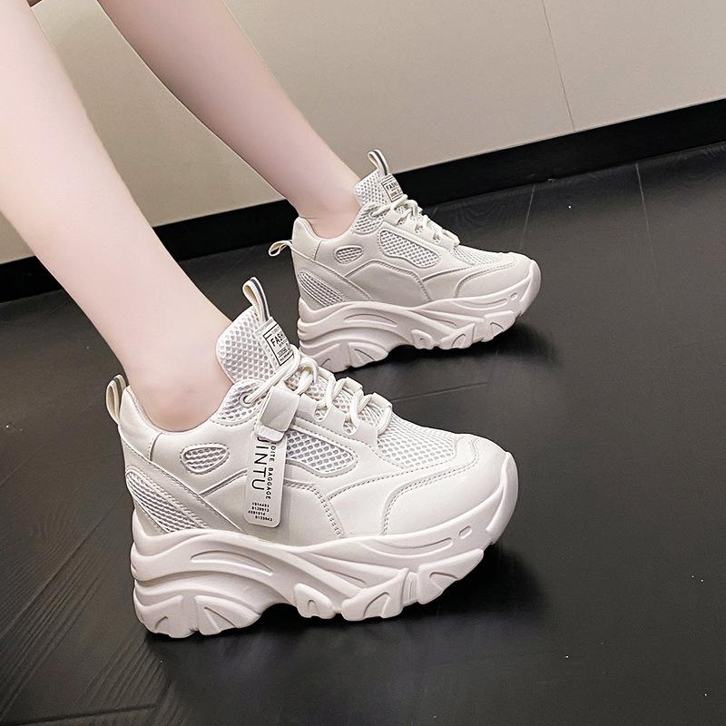 Thick-soled Dad Shoes for Women Summer Fashion Women's Shoes Lace-up Height-enhancing Sports Casual Shoes