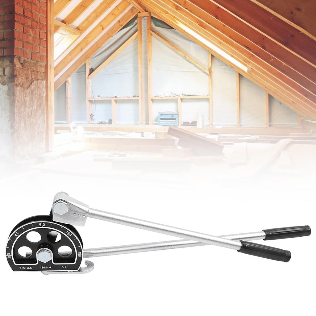 19mm Pipe Bender Hand Tool 34Inch 180 degrees Steel + Aluminum Alloy High Hardness for Copper Tube