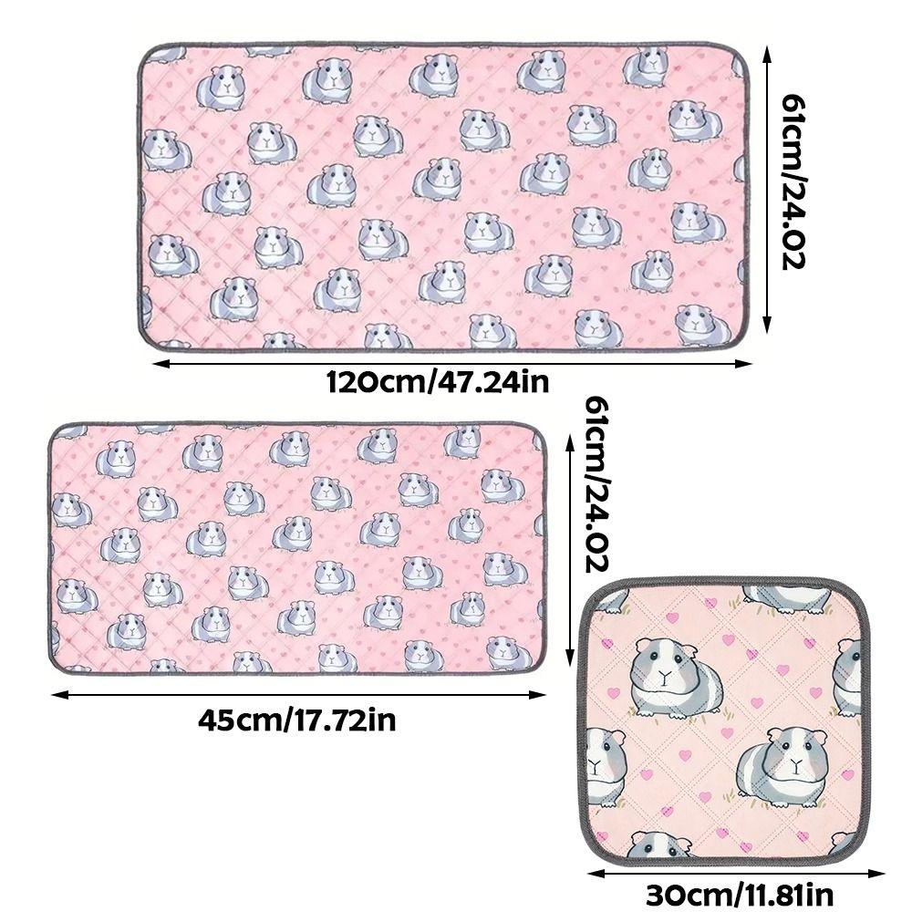 Washable Guinea Pig Cage Mat Reusable Non-Slip Mat Small Pet Bedding  for Guinea Pigs Small Animals