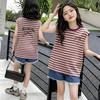 Korean Style Girls' Patchwork Stripe Sleeveless Summer T-shirt - New Arrivals for Medium & Large Kids