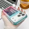 For iPhone 17 Pro Max Case Card Holder Gradient Color PC+TPU Anti Drop Phone Back Cover with Lens Film