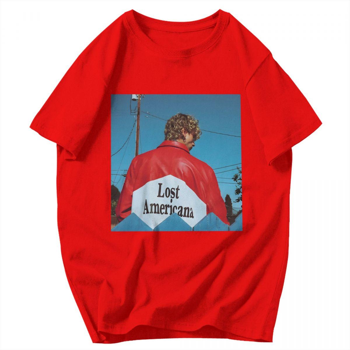 Men T Shirt MGK Lost Americana Rapper Trending Unique Y2K Graphic Oneck Unisex Tops T Shirts S