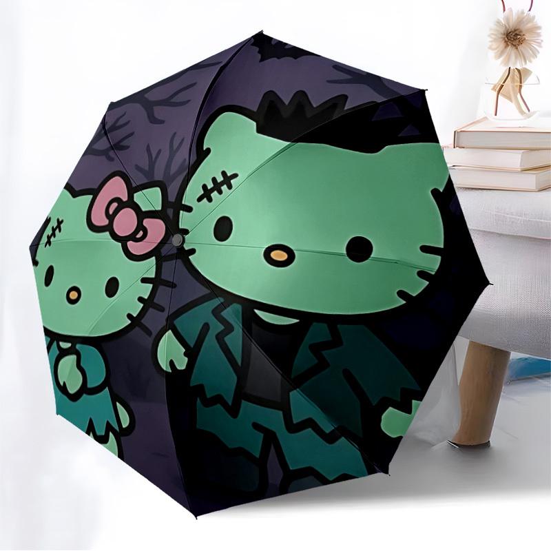 1pc Hello Kitty Halloween Automatic Open/Close Umbrella, Lightweight Design for Everyone,Durable Canopy yy251014086